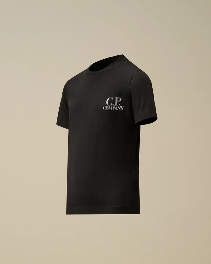 Camicie a maniche corte in jersey di cotone 30/1 U16 con logo