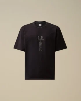 Camicie con logo a maniche corte in jersey mercerizzato 30/2 ritorto