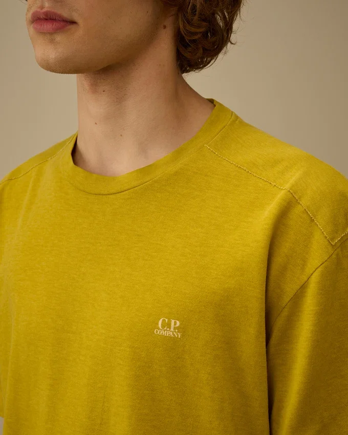 Camicie in jersey 20/1 con logo placcato