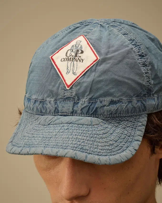 Cappellino 50 Fili sbiancato all’indaco