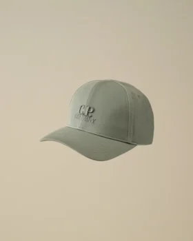 Cappellino con logo in gabardina