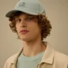 Cappellino con logo in gabardina
