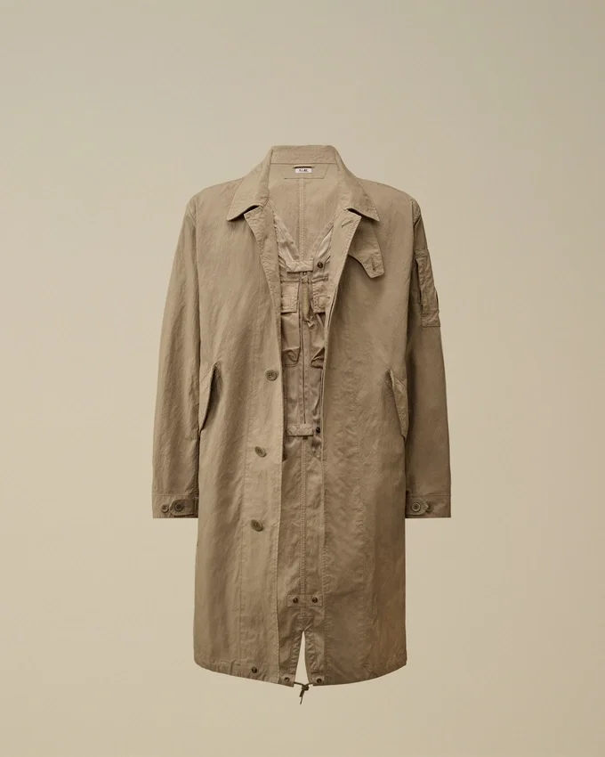 Cappotto da auto con lenti in twill a coda di pesce