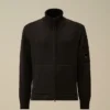 Cardigan compatto in cotone con zip