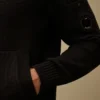 Cardigan compatto in cotone con zip