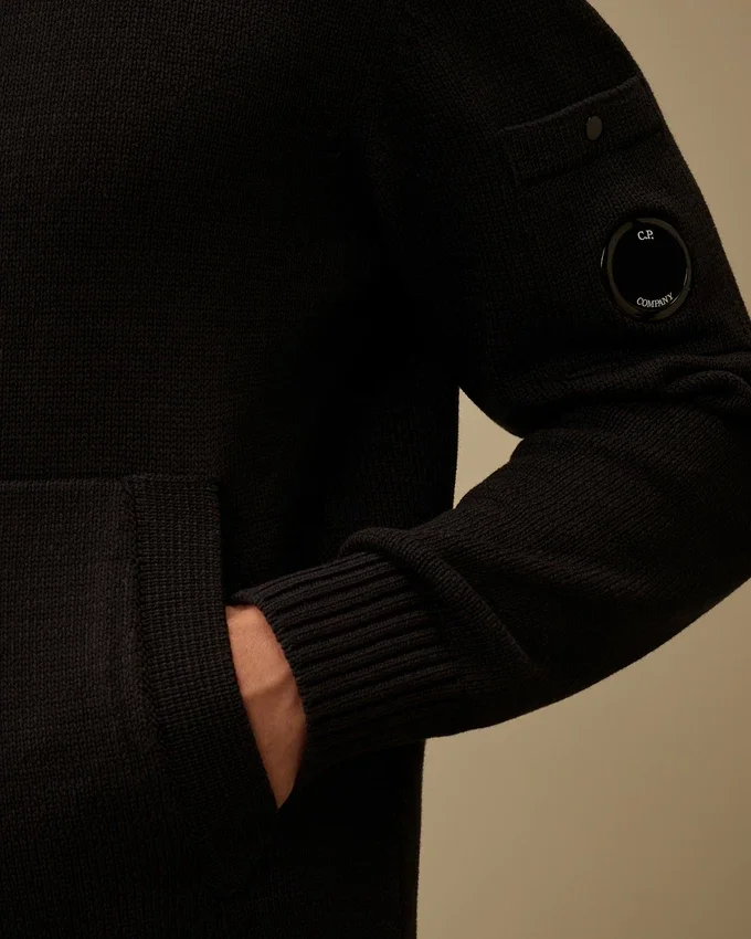 Cardigan compatto in cotone con zip