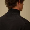 Cardigan compatto in cotone con zip