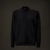 Cardigan con zip in cotone elasticizzato della Metropolis Series