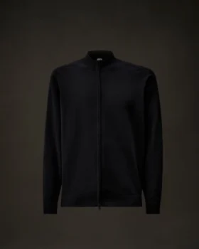 Cardigan con zip in cotone elasticizzato della Metropolis Series
