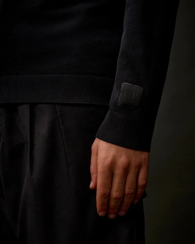 Cardigan con zip in cotone elasticizzato della Metropolis Series