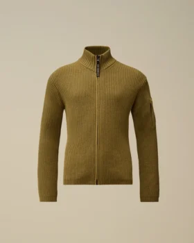Cardigan con zip in cotone U16 con motivo a Lens