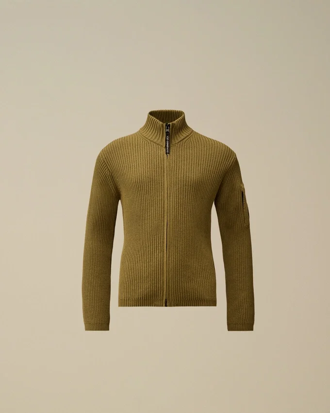 Cardigan con zip in cotone U16 con motivo a Lens