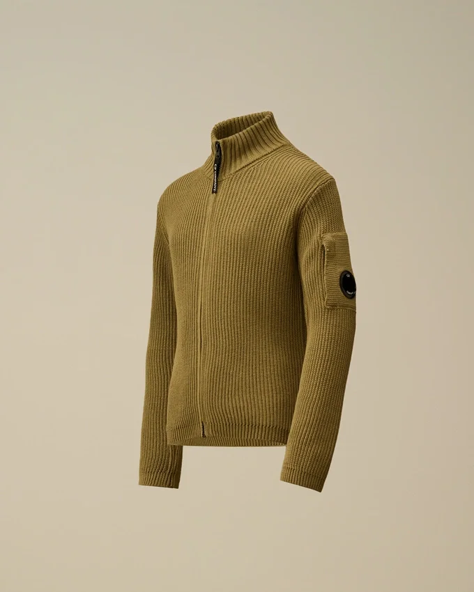 Cardigan con zip in cotone U16 con motivo a Lens