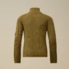 Cardigan con zip in cotone U16 con motivo a Lens