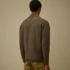 Cardigan con zip in misto cotone