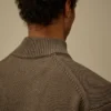 Cardigan con zip in misto cotone