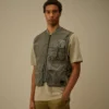 Cardigan con zip in misto cotone