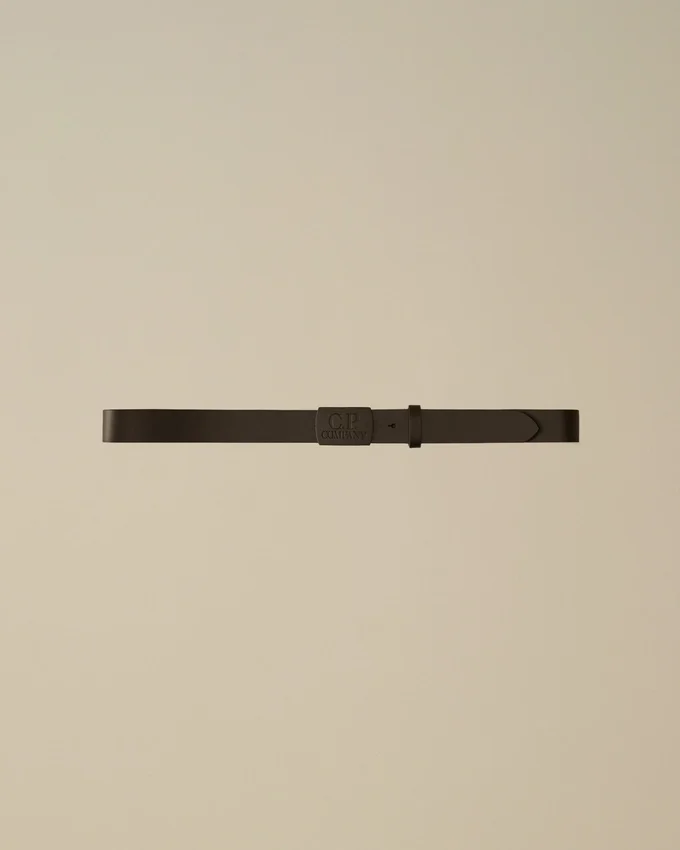 Cintura in pelle con logo