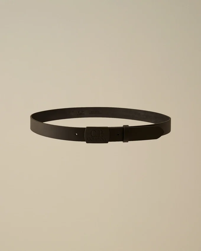 Cintura in pelle con logo