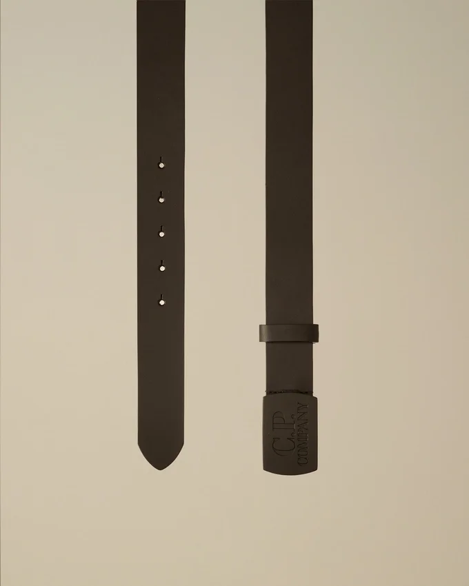 Cintura in pelle con logo