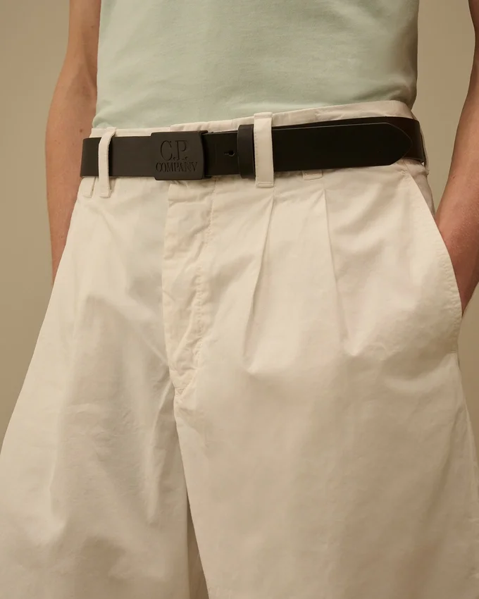 Cintura in pelle con logo