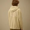 Felpa con cappuccio e zip dal taglio squadrato in pile diagonale