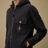 Felpa con cappuccio e zip in pile Malfilè