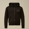 Felpa con cappuccio Goggle in pile diagonale U16 con zip