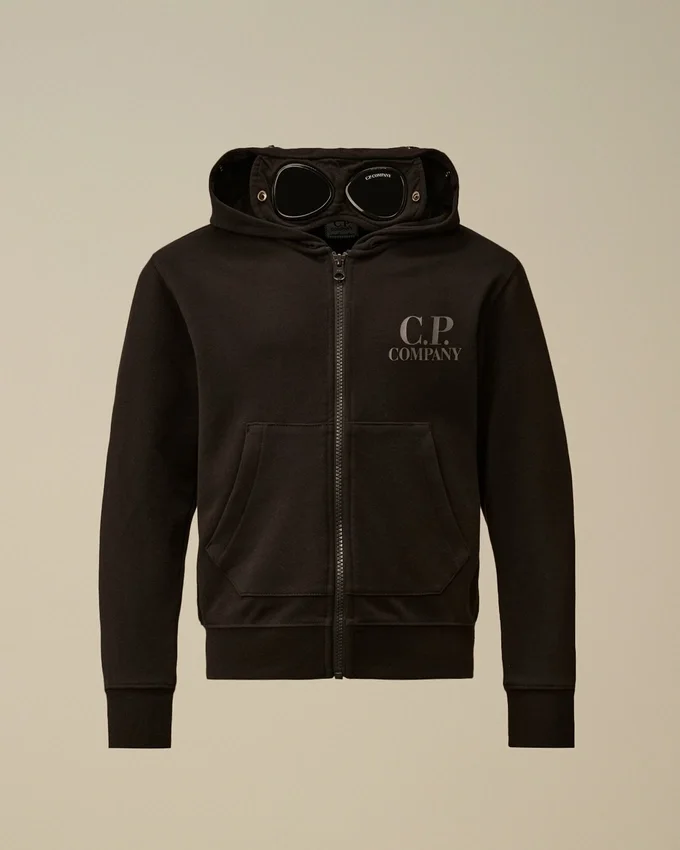 Felpa con cappuccio Goggle in pile diagonale U16 con zip