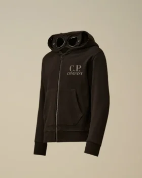 Felpa con cappuccio Goggle in pile diagonale U16 con zip