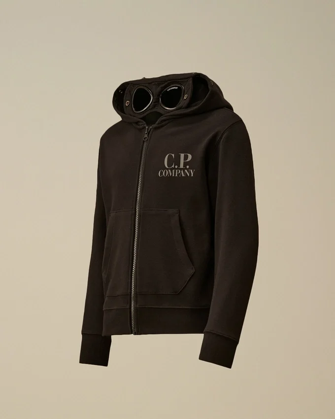 Felpa con cappuccio Goggle in pile diagonale U16 con zip