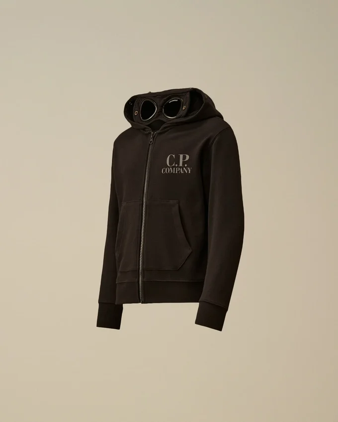 Felpa con cappuccio Goggle in pile diagonale U16 con zip