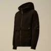 Felpa con cappuccio Lens in pile leggero misto U16