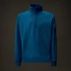 Felpa con mezza zip in pile elasticizzato della Metropolis Series