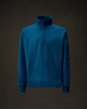 Felpa con mezza zip in pile elasticizzato della Metropolis Series