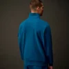 Felpa con mezza zip in pile elasticizzato della Metropolis Series