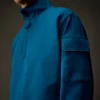 Felpa con mezza zip in pile elasticizzato della Metropolis Series