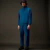 Felpa con mezza zip in pile elasticizzato della Metropolis Series