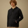 Felpa leggera in pile con cappuccio e zip, con dettaglio “Lens”