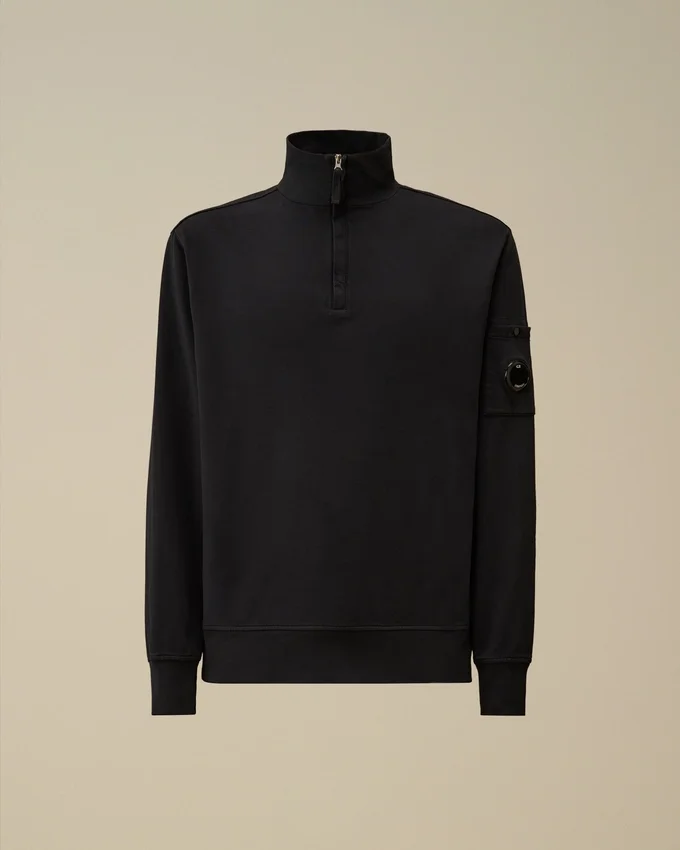 Felpa leggera in pile con mezza zip Lens