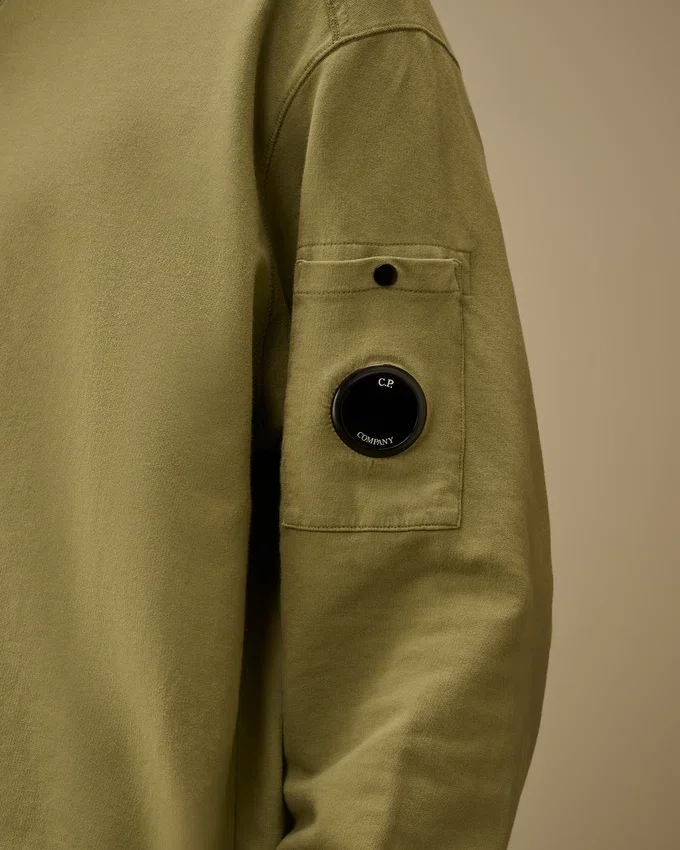 Felpa leggera in pile con mezza zip Lens