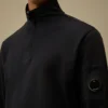 Felpa leggera in pile con mezza zip Lens