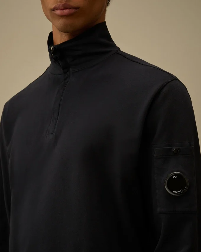 Felpa leggera in pile con mezza zip Lens