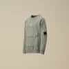 Felpa U16 in pile leggero misto con collo rotondo Lens
