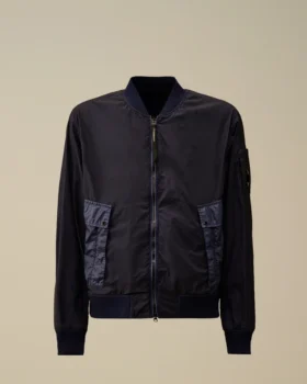 Giacca bomber con lenti in tessuto misto Bi-TM