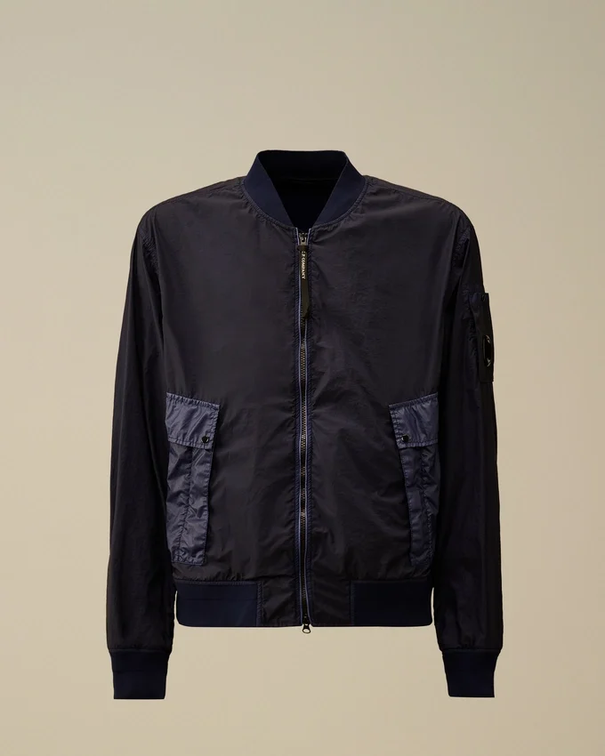 Giacca bomber con lenti in tessuto misto Bi-TM