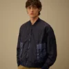 Giacca bomber con lenti in tessuto misto Bi-TM