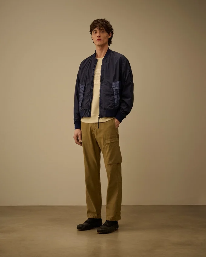 Giacca bomber con lenti in tessuto misto Bi-TM