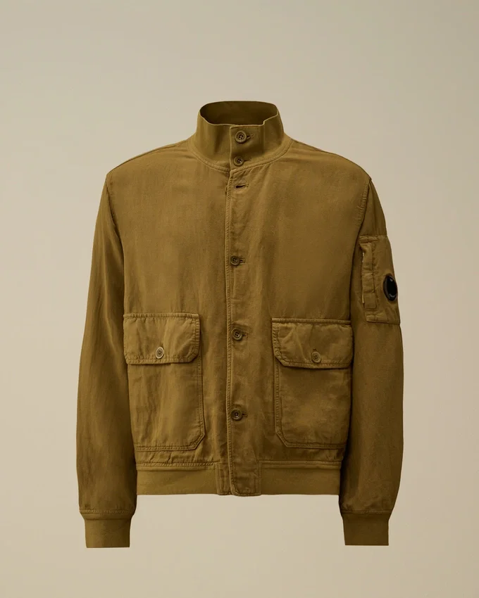 Giacca bomber in twill spezzato con Lens