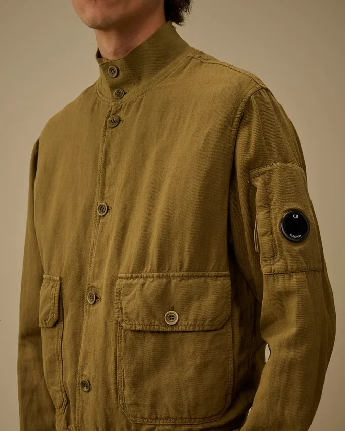 Giacca bomber in twill spezzato con Lens